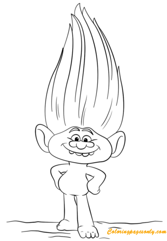 guy diamond from trolls coloring page  free coloring pages