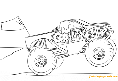Grinder from Monster Truck Coloring Pages