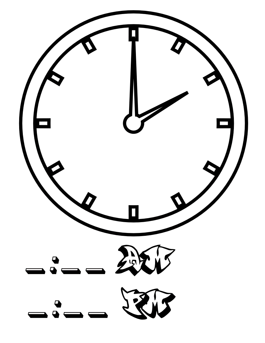2 O’Clock Coloring Pages