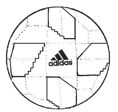 Página para colorir da bola da Copa do Mundo de 2018
