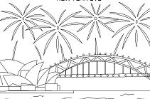 2018_Happy New Year Coloring Pages
