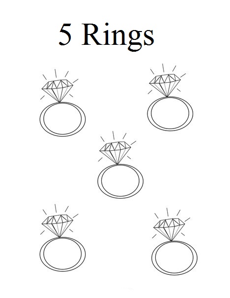 Pagina da colorare di 5 anelli