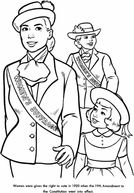 8th March Women Suffrage Coloring Pages