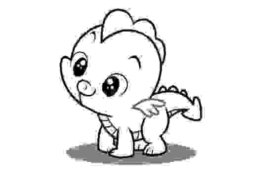 A Baby Cute Dinosaur Coloring Page