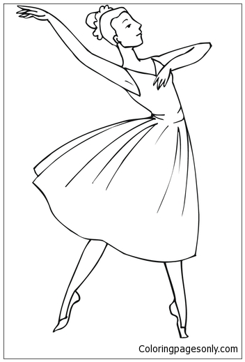 A Beautiful Ballerina Coloring Pages