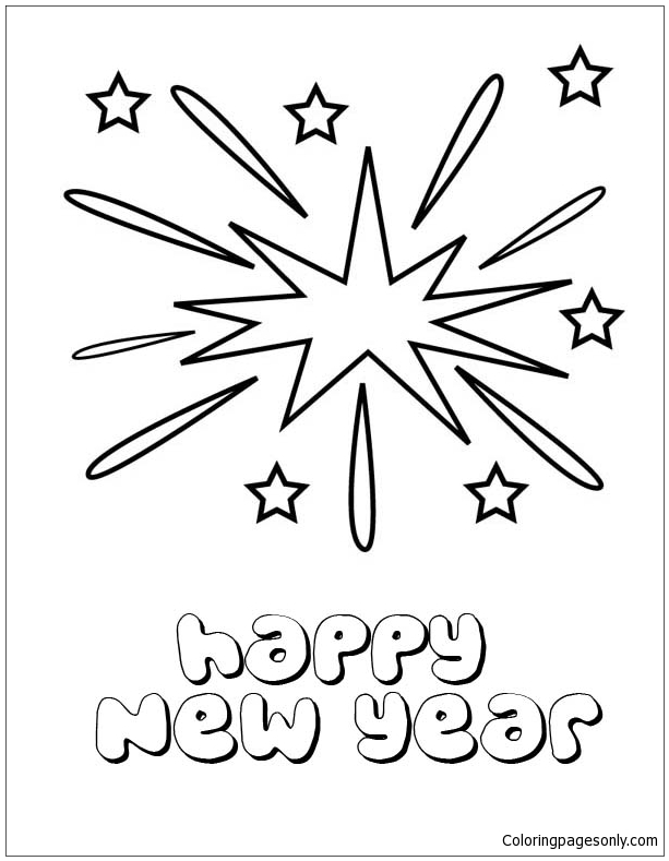 Fogos De Artifício Desenho Para Colorir - Ultra Coloring Pages