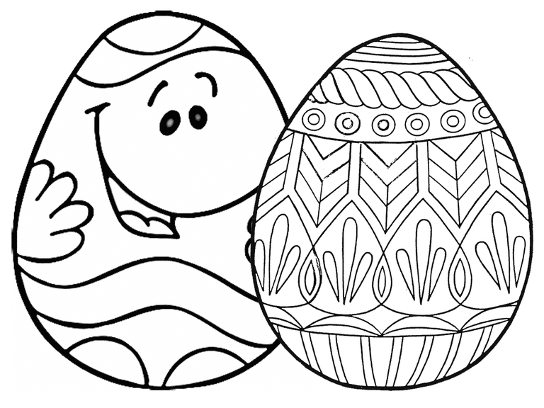 A Couple Of The Easter Egg Coloring Pages