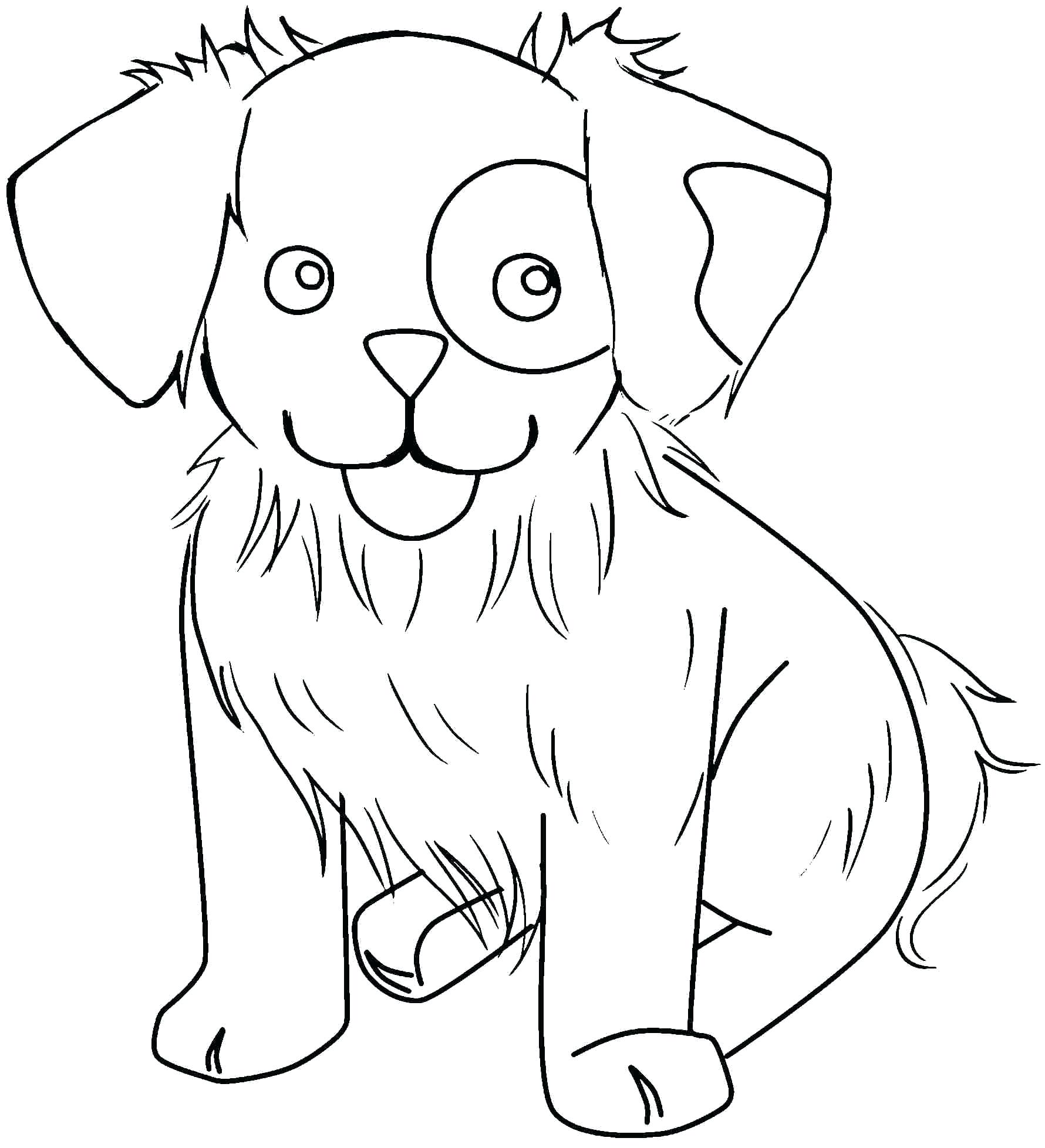 A Cute Dog Coloring Pages