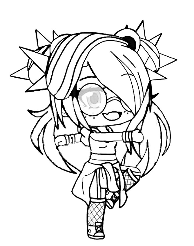 desenho para colorir gacha life