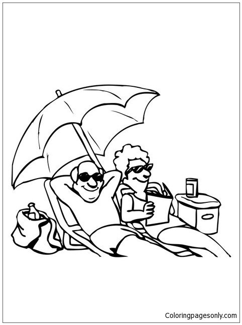 Download A Day At The Beach Coloring Page - Free Coloring Pages Online