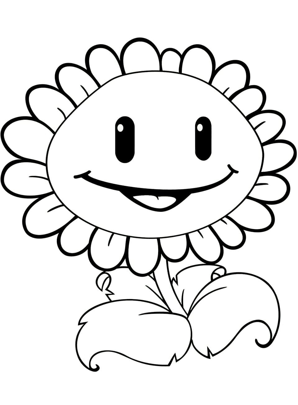 A Little Sunflower Coloring Page