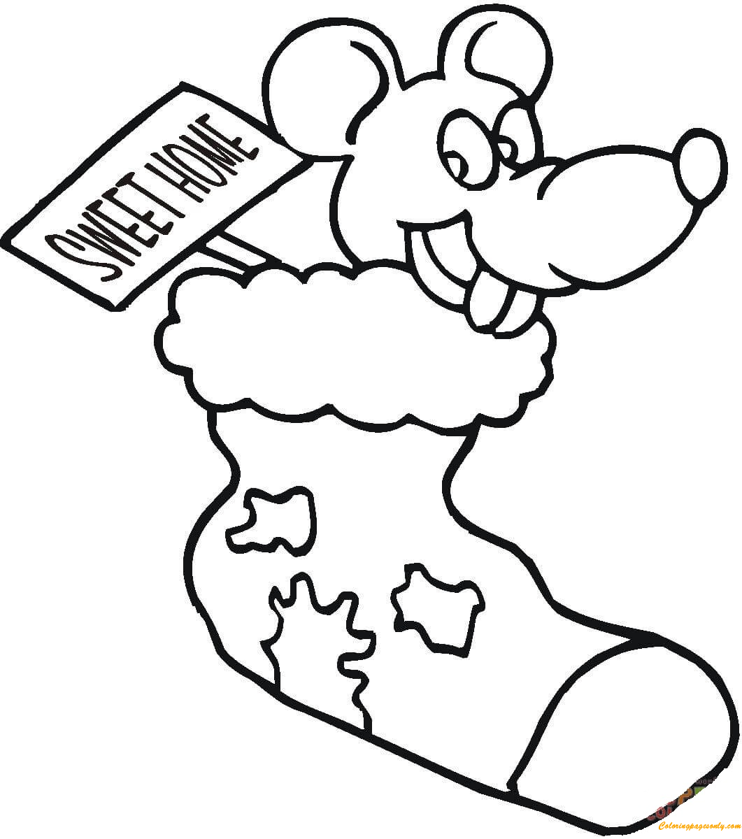 A Mouse in a Stock Coloring Pages