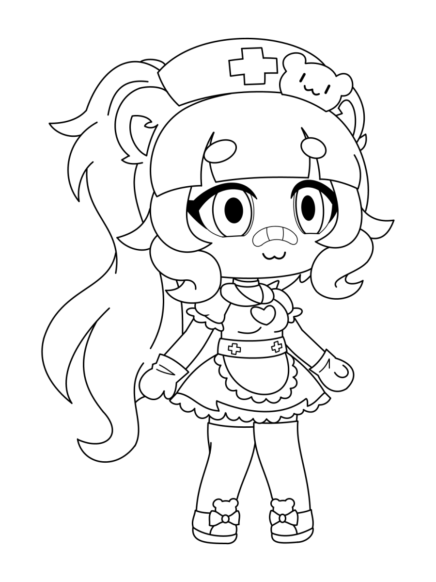 Dibujo para colorear Gacha Life Hime sama 