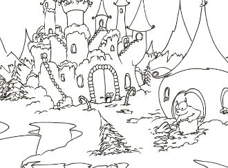 Download Santa Clauss Home at the North Pole on Christmas Coloring Pages - Nature & Seasons Coloring ...