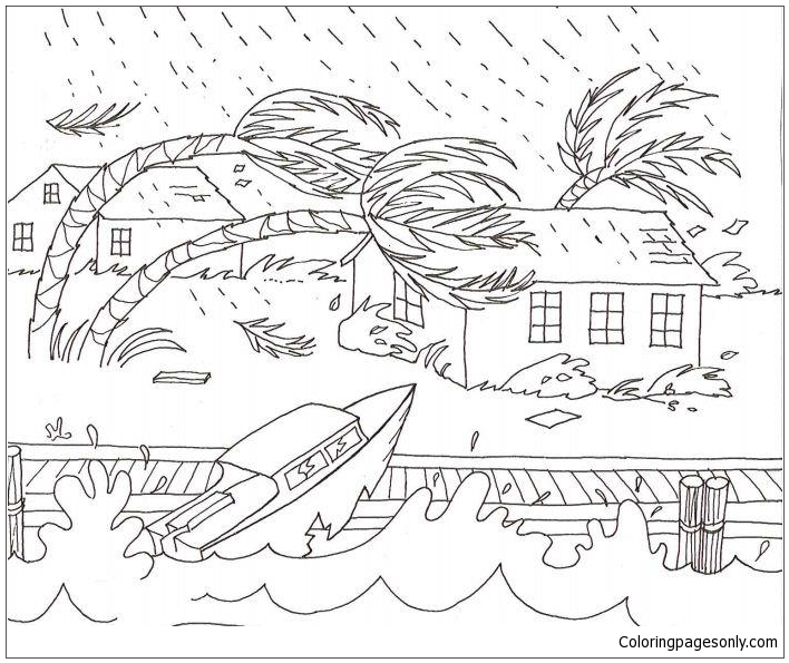 A Severe Weather Coloring Pages - Nature & Seasons Coloring Pages