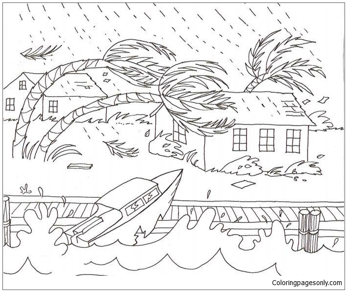Hurricane Coloring Pages