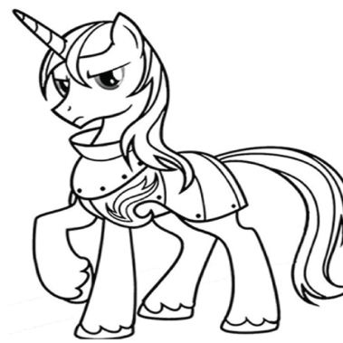 A Shining Armor Coloring Page