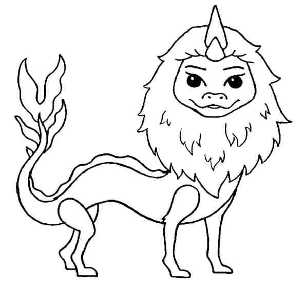 A Thick Mane Of Sisu Dragon Coloring Pages