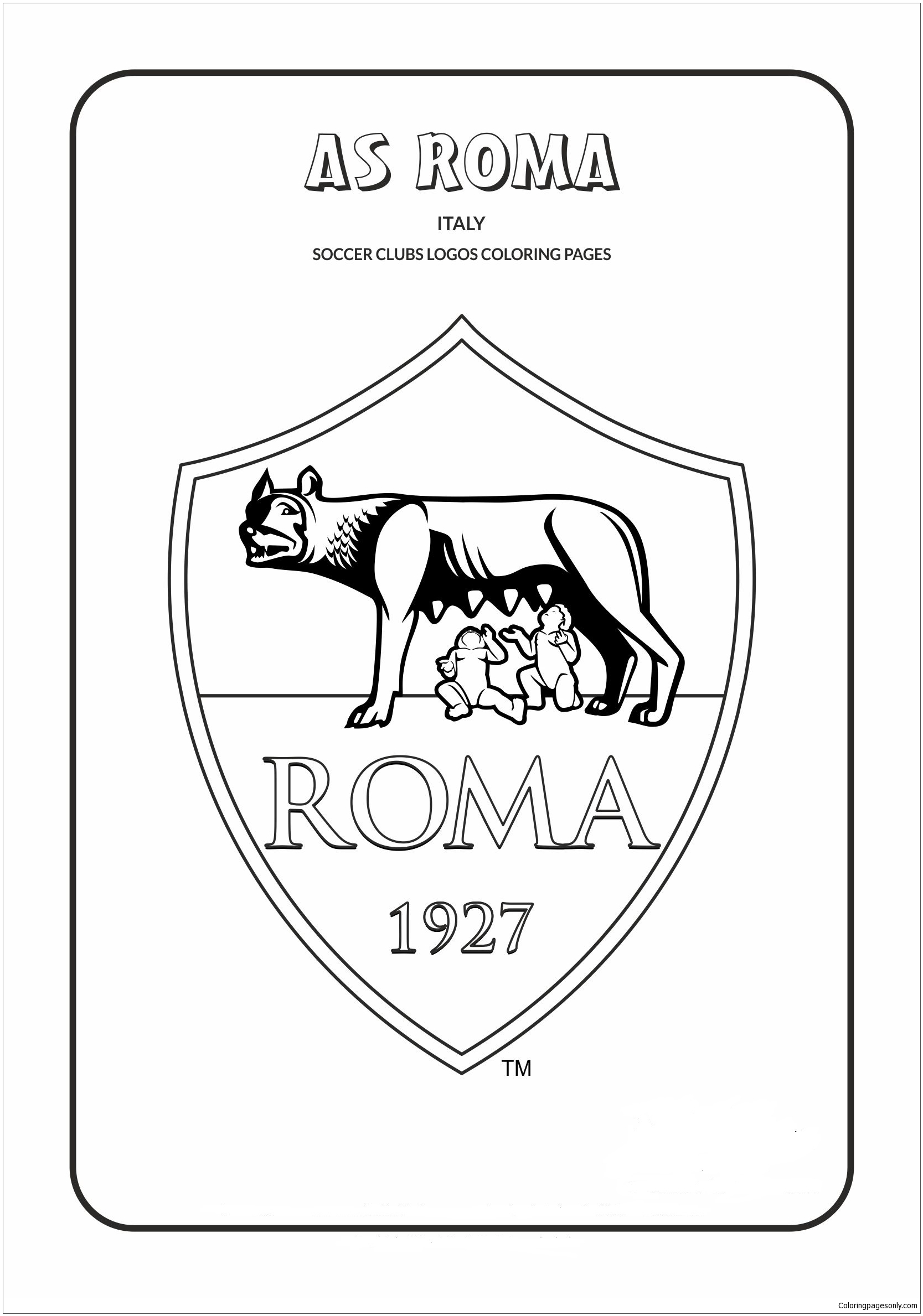 A.S. Roma Coloring Page