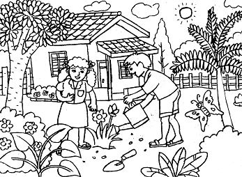 Absolutely Garden Coloring Page