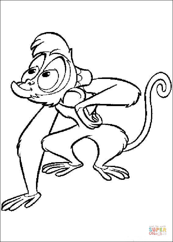 Abu  from Aladdin Coloring Pages