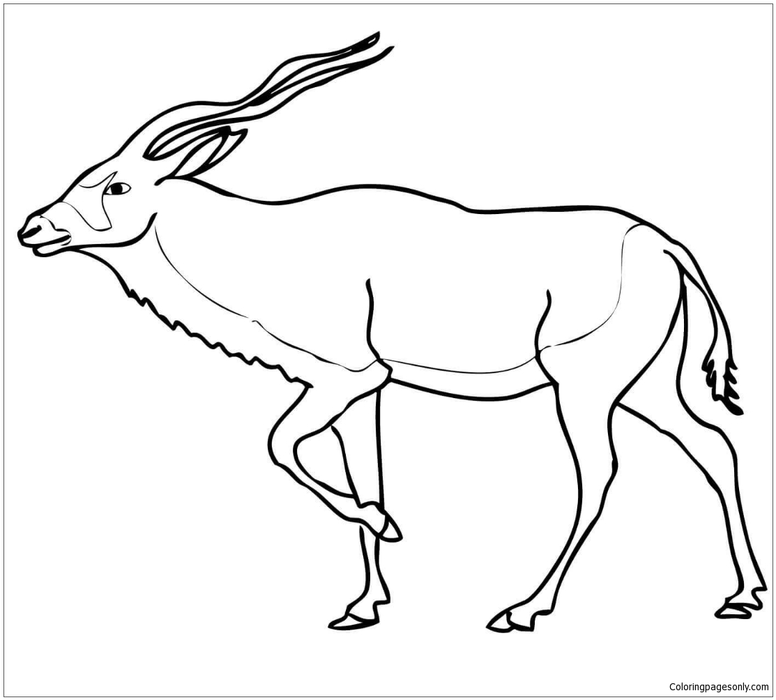 Addax-Antilope aus Wüsten