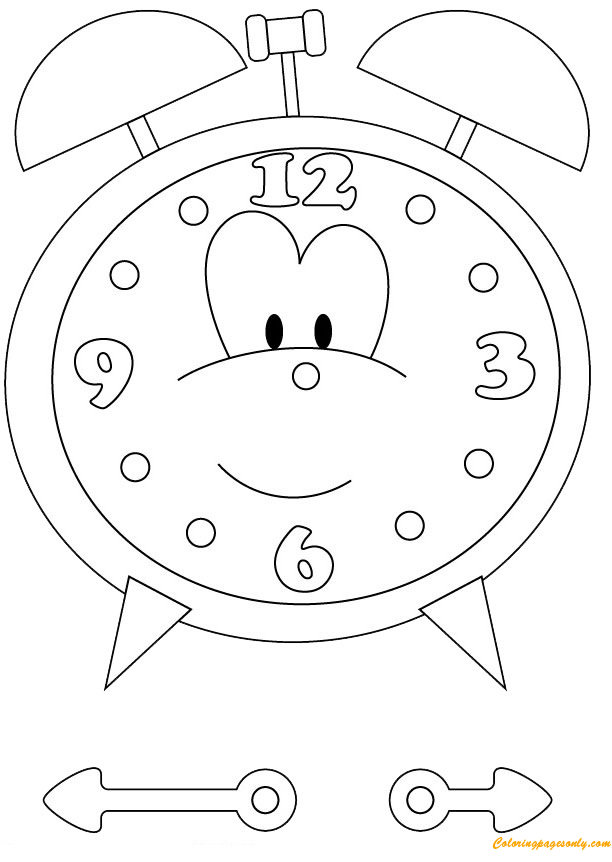 Schattige klok van Clock