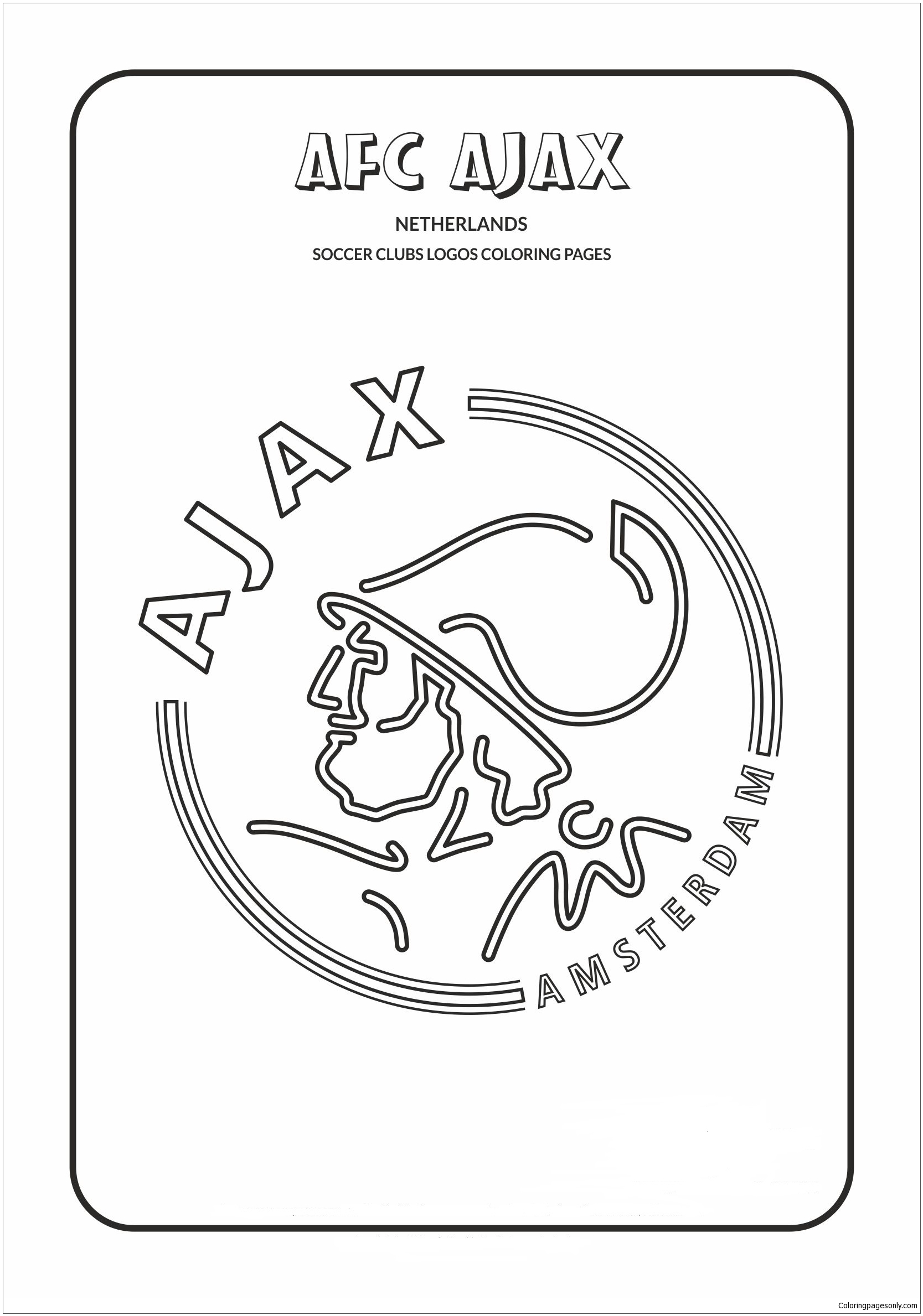 Logos des AFC Ajax aus der niederländischen Eredivisie-Mannschaft