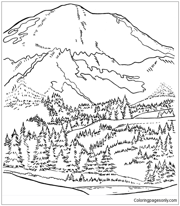 Africa Mountains Coloring Pages