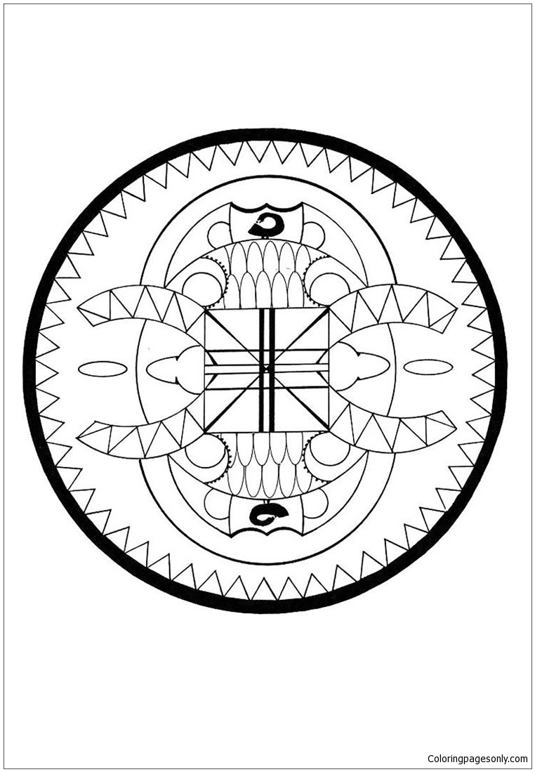 African Scorpion Mandala Coloring Pages
