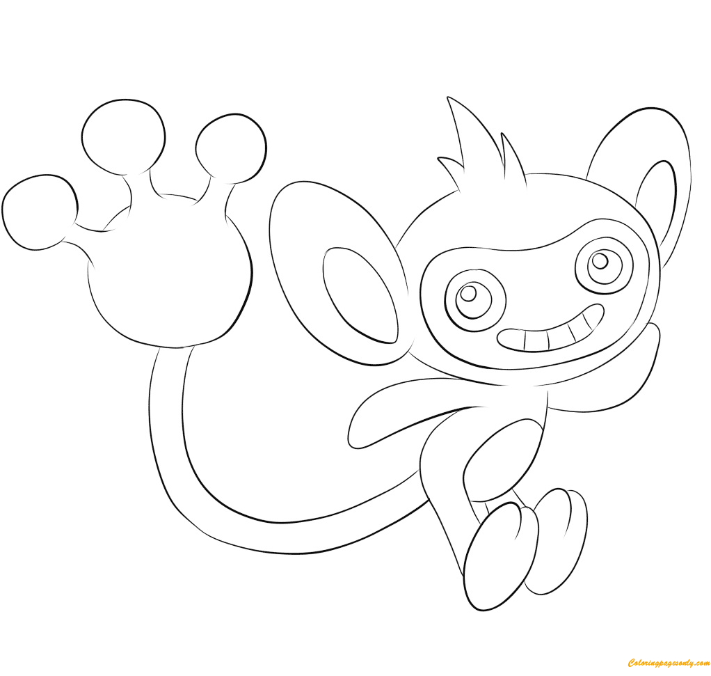 Aipom Pokemon Coloring Pages Cartoons Coloring Pages Free Printable Coloring Pages Online