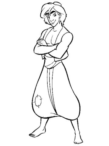 Aladdin  from Aladdin Coloring Pages