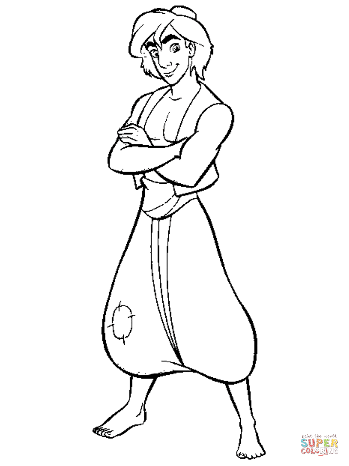 Aladdin  from Aladdin Coloring Page