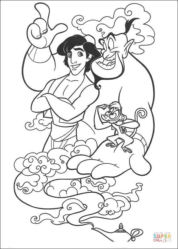aladdin coloring pages