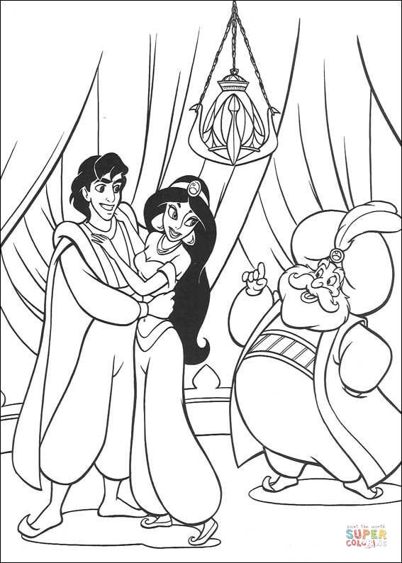 Aladdin, Jasmine y el Sultán de Aladdin de Aladdin