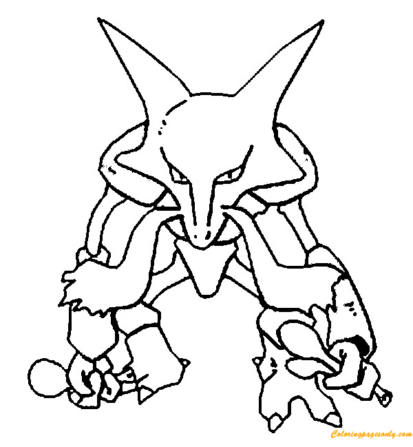 coloring pages alakazam pokemon