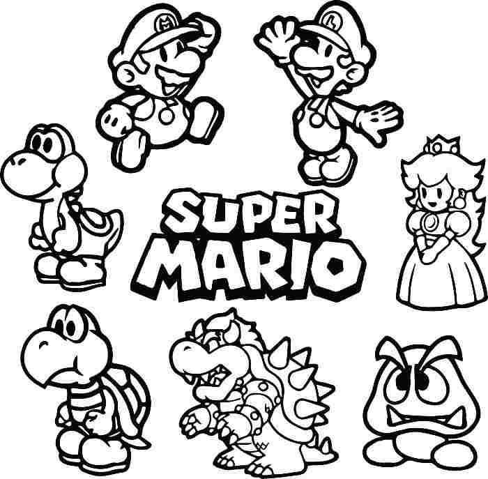 Super Mario Bros Coloring Pages Coloring Pages For Kids And Adults
