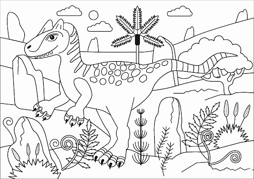 Allosaurus baby Coloring Page