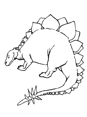 Allosaurus dinosaurs with thorns Coloring Page