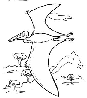 Allosaurus Is Flying Coloring Pages