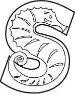 Alphabet Animals Letter S Coloring Page