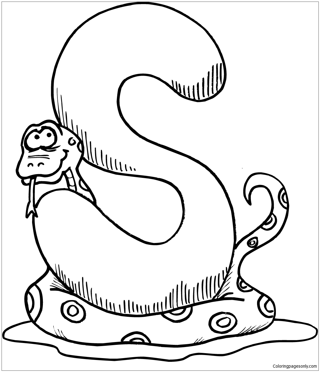 Lettera dell'alfabeto S dalla lettera S