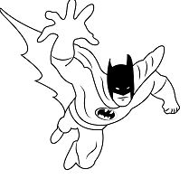 Amazing Batman Peel Coloring Page