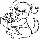 Amazing Cute Puppy Coloring Page