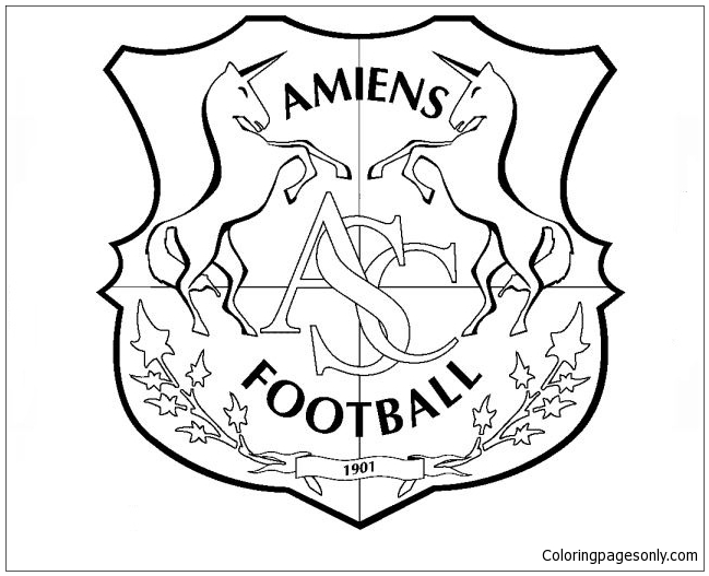 Amiens SC dos logotipos da equipe francesa da Ligue 1