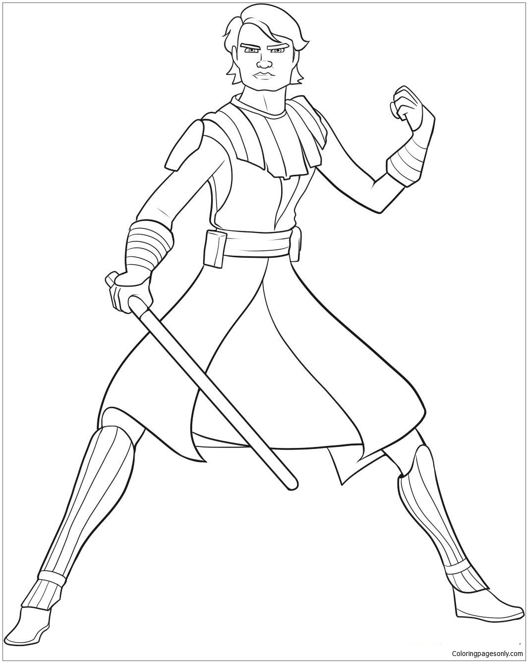 Anakin from Star Wars Coloring Page