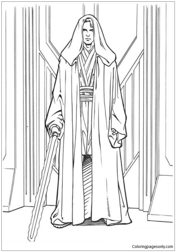 Anakin Skywalker From Star Wars 1 Coloring Pages