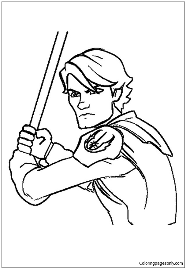 Anakin Skywalker from Star Wars Coloring Page