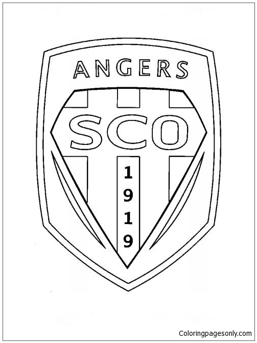 Angers SCO dos logotipos da equipe francesa da Ligue 1