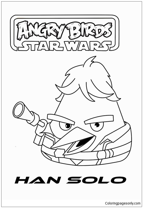 Angry Bird Star Wars Coloring Page